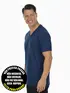 Camiseta masculina malha fria decote v fenomenal(sem elasticidade)
