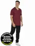 Camiseta masculina malha fria decote v fenomenal(sem elasticidade)