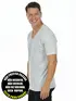 Camiseta masculina malha fria decote v fenomenal(sem elasticidade)