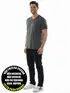 Camiseta masculina malha fria decote v fenomenal(sem elasticidade)