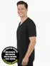 Camiseta masculina decote v maior malha fria fenomenal(sem elasticidade)