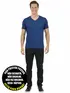 Camiseta masculina decote v maior malha fria fenomenal(sem elasticidade)
