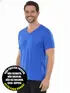 Camiseta masculina decote v maior malha fria fenomenal(sem elasticidade)