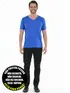 Camiseta masculina decote v maior malha fria fenomenal(sem elasticidade)
