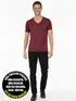 Camiseta masculina decote v maior malha fria fenomenal(sem elasticidade)
