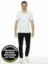 Camiseta masculina decote v maior malha fria fenomenal(sem elasticidade)