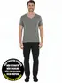 Camiseta masculina decote v maior malha fria fenomenal(sem elasticidade)