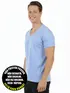 Camiseta masculina decote v maior malha fria fenomenal(sem elasticidade)