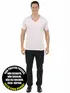 Camiseta masculina decote v maior malha fria fenomenal(sem elasticidade)