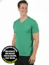 Camiseta masculina decote v maior malha fria fenomenal(sem elasticidade)