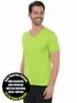Camiseta masculina decote v maior malha fria fenomenal(sem elasticidade)