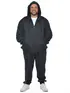 Conjunto plus size moletom jaqueta jovem e calça punho masculino