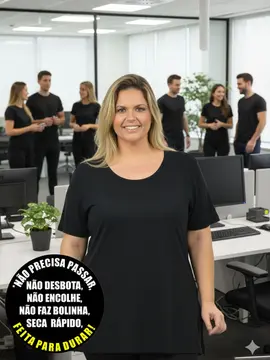 Blusa nova plus size gola redonda