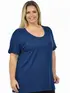 Blusa nova plus size gola redonda