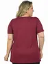 Blusa nova plus size gola redonda