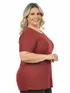 Blusa nova plus size gola redonda