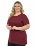 Blusa nova plus size gola redonda