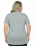 Blusa nova plus size gola redonda