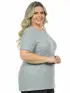 Blusa nova plus size gola redonda