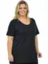 Blusa nova plus size gola redonda