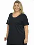Blusa nova plus size gola redonda