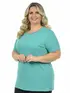 Blusa nova plus size gola redonda