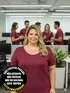 Blusa nova plus size gola redonda