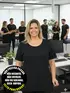 Blusa nova plus size gola redonda