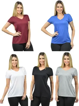 Kit 5 Blusas femininas Malha Fria Z