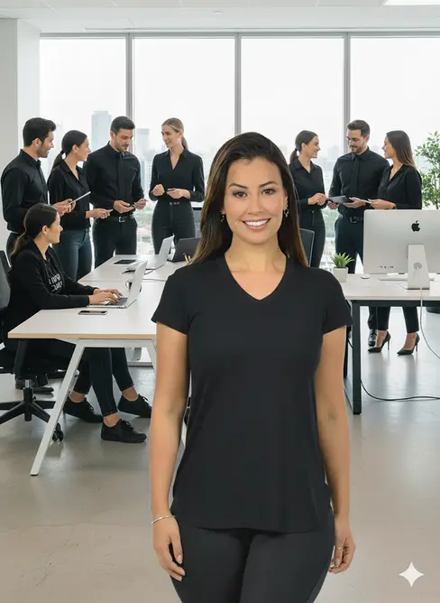 Blusa visco longa básica