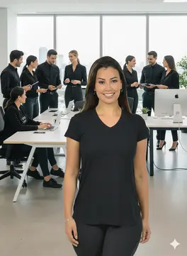 Blusa visco longa básica