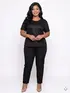 Blusa Plus Size Lisa Malha Fit Fenomenal (sem elasticidade)