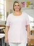 Blusa gola careca plus size fenomenal