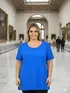 Blusa gola careca plus size fenomenal