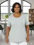 Blusa gola careca plus size fenomenal