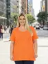 Blusa gola careca plus size fenomenal