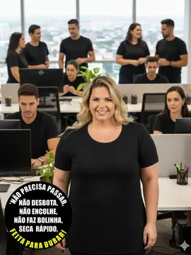 Blusa mullet plus size gola redonda fenomenal(sem elasticidade)