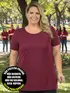 Blusa mullet plus size gola redonda fenomenal(sem elasticidade)
