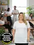Blusa mullet plus size gola redonda fenomenal(sem elasticidade)