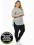 Blusa mullet plus size gola redonda fenomenal(sem elasticidade)