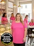 Blusa mullet plus size gola redonda fenomenal(sem elasticidade)