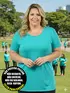 Blusa mullet plus size gola redonda fenomenal(sem elasticidade)