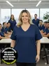 Blusa plus size fantastica lisa