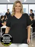 Blusa plus size fantastica lisa