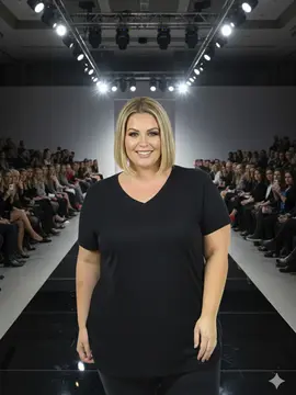 Blusa visco longa plus size