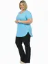 Blusa visco longa plus size