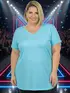 Blusa visco longa plus size