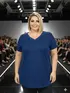 Blusa visco longa plus size