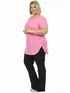 Blusa visco longa plus size