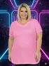 Blusa visco longa plus size